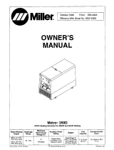 Miller Metro 250D Owner's manual