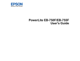 Epson PowerLite 755F User guide