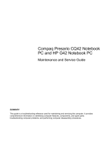 HP G42-200 Notebook PC series User manual
