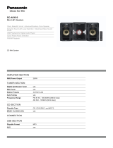 Panasonic SC-AKX10 Datasheet