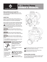 Franklin Pump Systems J Series User manual