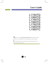 LG Electronics L1760TR User manual