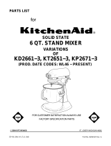 KitchenAid KP2671XNV3 Template