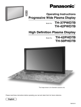 Panasonic TH50PHD7BS Owner's manual