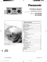 Panasonic SC-AK330 User manual
