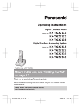 Panasonic KXTG2724E Operating instructions