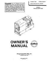 Miller TRAILBLAZER 250G Owner's manual