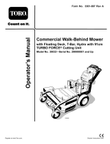 Toro Commercial Walk-Behind Mower, 15HP, T-Bar, Hydro Drive User manual