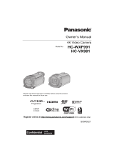 Panasonic HC-VX981 Owner's manual