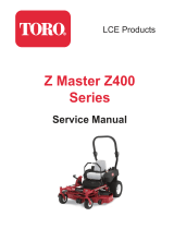 Toro Z400 Z Master, With 122cm TURBO FORCE Side Discharge Mower User manual