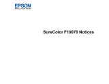 Epson SureColor F10070 Important information