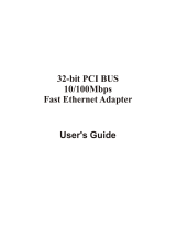 Gigafast 32-bit PCI BUS 10/100Mbps Fast Ethernet Adapter User manual