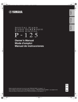 Yamaha P-125 Owner's manual