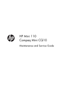 HP (Hewlett-Packard) Compaq Mini CQ10-800 PC series User manual