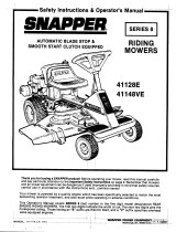 Simplicity SAFETY INSTRUCTIONS & OPERATOR'S MANUAL FOR SNAPPER SERIES 8 RIDING MOWERS User manual