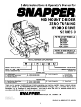 Simplicity MID MOUNT Z-RIDER ZERO TURNING HYDRO DRIVE SERIES 0 User manual