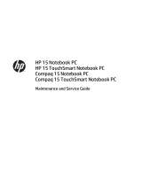 HP 15-r000 Notebook PC series User guide