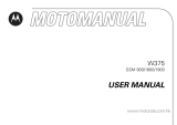 Motorola W375 User manual