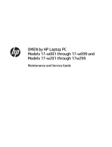 HP OMEN Laptop PC - 17-w004ur Maintenance & Service Guide