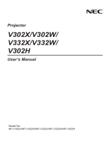 NEC np-v302w User manual