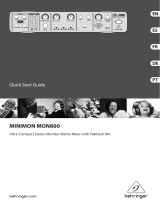 Behringer Minimon Mon800 Quick start guide