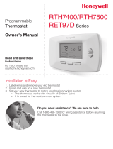Honeywell RTH7500 Series Owner's manual