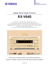 Yamaha RX-V640 User manual