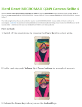 Micromax Q349 Canvas Selfie 4 User manual