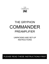 Gryphon Commander Operating instructions