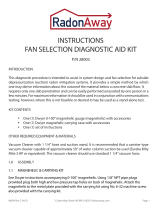 RadonAway 28003 Fan Selection Diagnostic Aid Kit Operating instructions