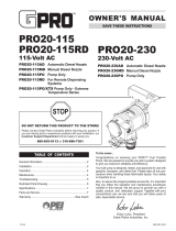 GPro 115V AC Commercial Grade Fuel Transfer Pump Owner's manual