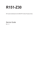Gigabyte R151-Z30 User manual