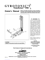 Gyrotonic TRANSFORMER 1500 Owner's manual