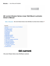 GE current Allusion Series Linear Wall Mount Luminaire Owner's manual
