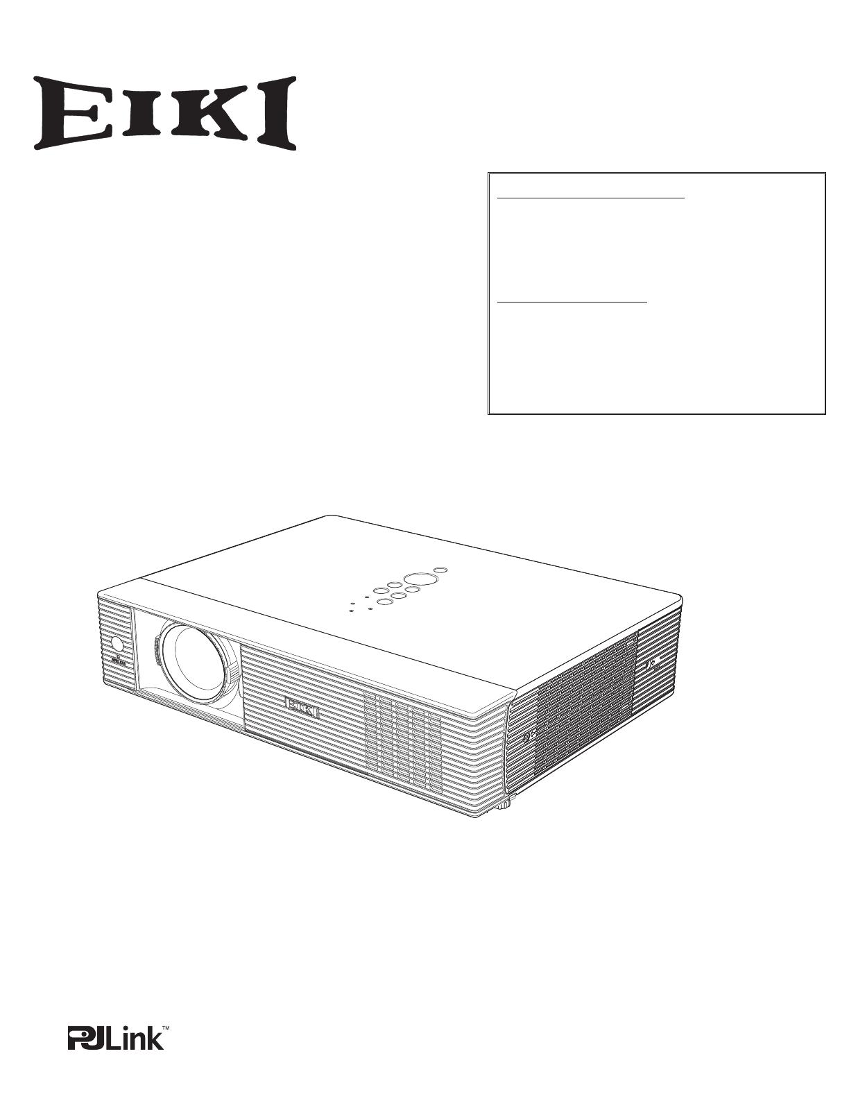 Eiki LCWB40N User manual