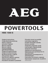 AEG HBS 1000 E Datasheet