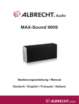 Albrecht MAX-Sound 900 S, 14 Watt Stereo Multiroom Lautsprecher Owner's manual