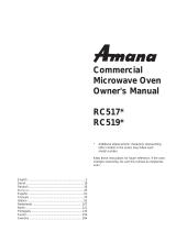 Amana RC519M Owner's manual