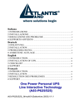 Atlantis Land OnePower A03-S801 User manual