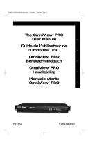 Belkin F1D108-OSD - OmniView Pro KVM Switch User manual