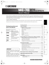 Boss ME-70 Owner's manual