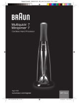 Braun Cordless Hand Processor MR 740 CC User manual