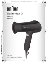 Braun HD330,  HD310,  Satin Hair 3 User manual