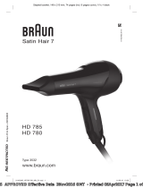 Braun HD 780,  HD 785,  Satin Hair 7 User manual