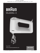 Braun MultiMix 3 HM 3000 - 4644 Owner's manual