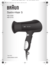 Braun HD 510 Satin Hair 5 Type 3542 Owner's manual