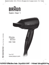 Braun Satin-Hair 1 HD 130 User manual