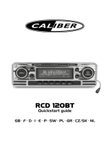 Caliber RCD120BT Quick start guide