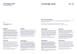 Cambridge Audio Sx Owner's manual