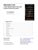 Caso WineComfort Touch 66 Operating instructions